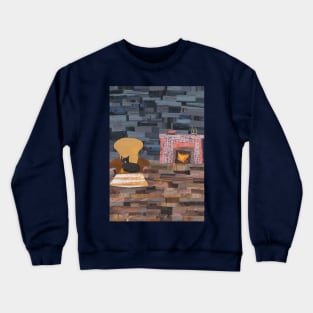 A Warm Fire and A Cat Crewneck Sweatshirt